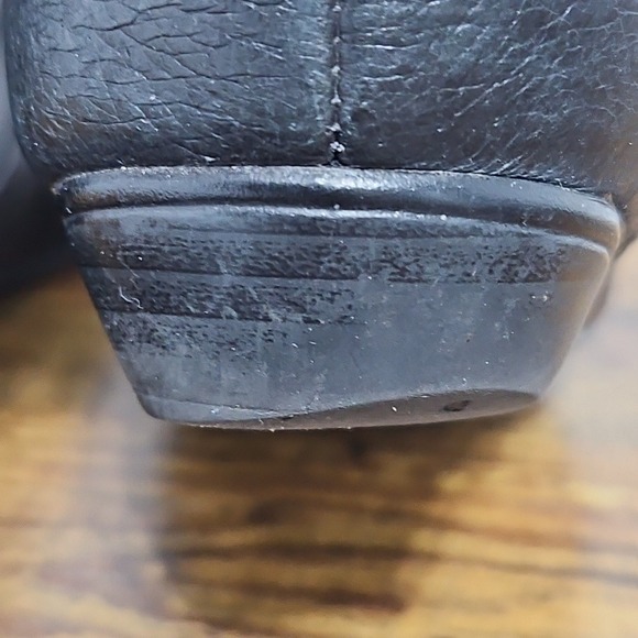 Womens Steve Madden Black Leather Knee High Boots Slouchy Buckle Sz 8 Goth - Picture 5 of 12